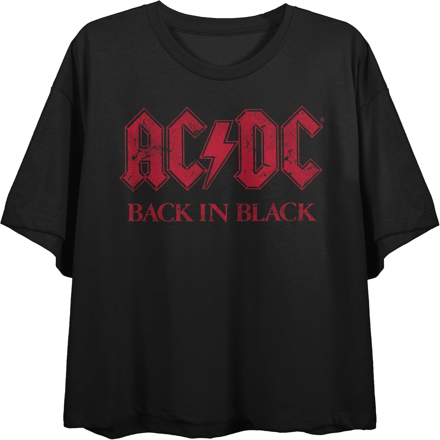 ACDC Australian, Rock Band, Rock and Roll, Music, Song Short Sleeve Adult Crop T-Shirt