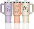 Ships Next Day, Personalized Tumblers 40 Oz with Names, Custom Stainless Steel Tumbler and Travel Coffee Mug with Lid and Straw, Lid and Straw Engraved Cups for Gifts or Everyday Use by Foma Family
