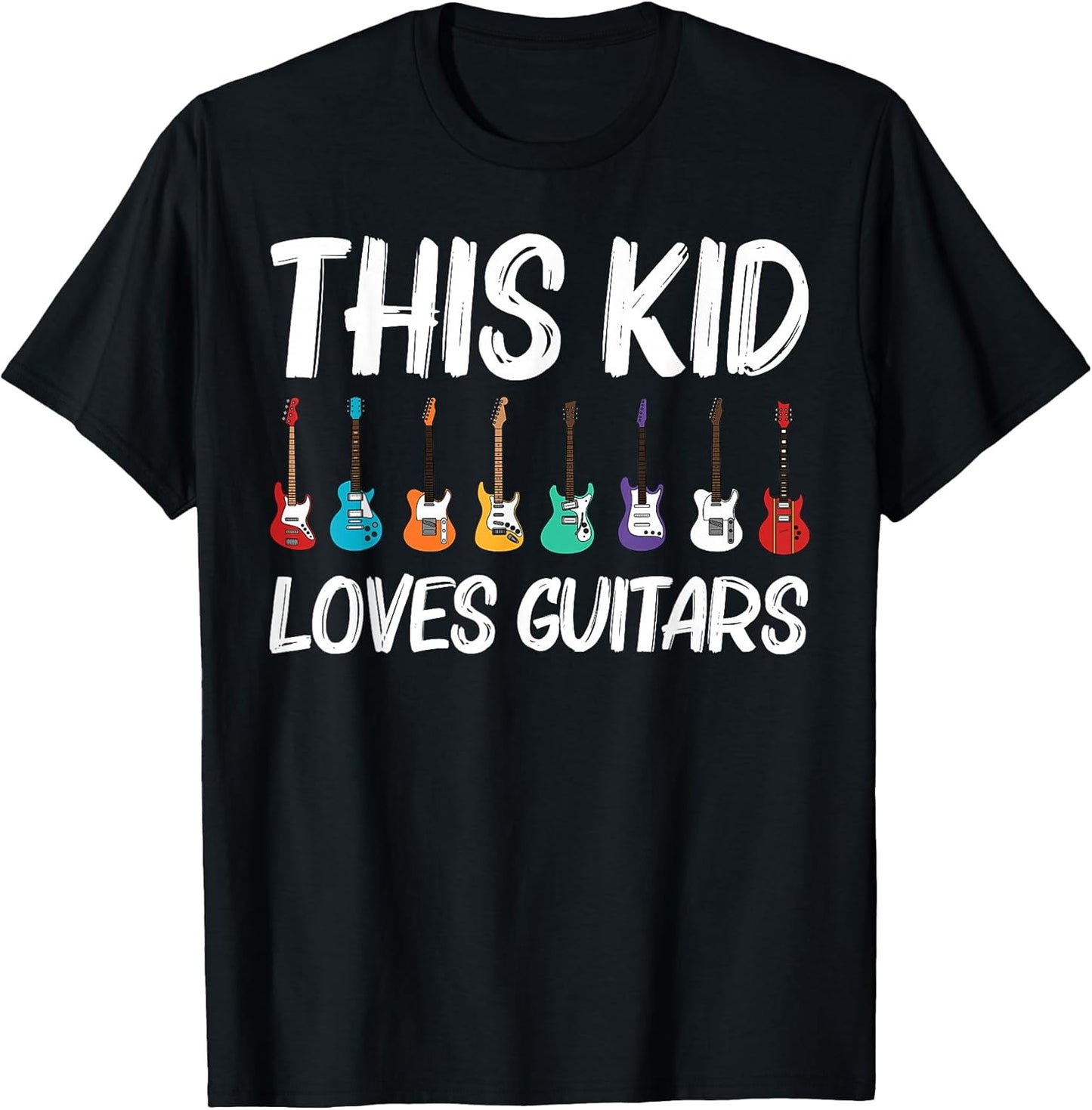 Cool Guitar Gift for Kids Boys Acoustic Guitarist Band Music T-Shirt