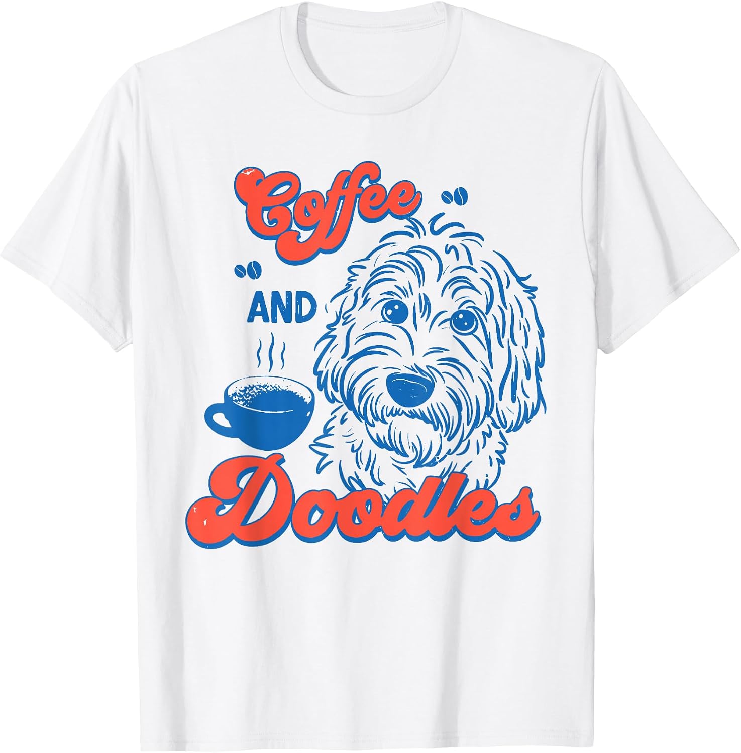 Coffee And Doodle Dog Lover Retro Pet Art