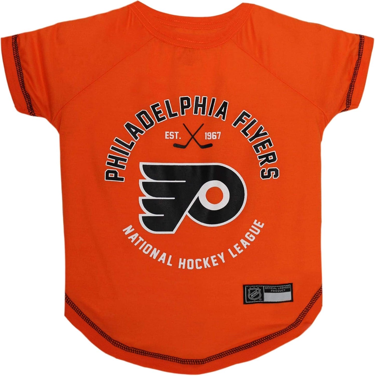 NHL Philadelphia Flyers Tee Shirt for Dogs & Cats, X-Small. - Are You A Hockey Fan? Let Your Pet Be An NHL Fan Too!