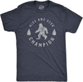Hide and Seek Champion Funny Bigfoot Graphic Sarcastic Tee