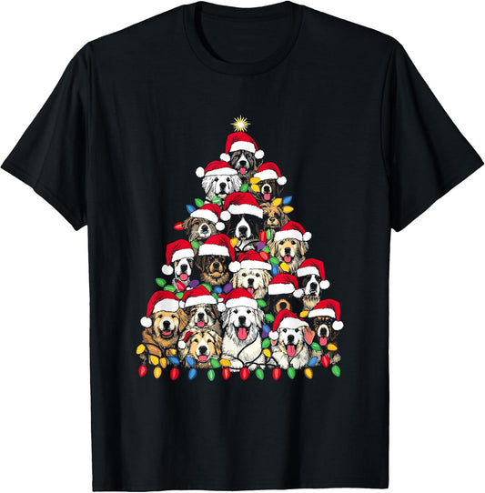 Christmas Tree of Puppies - Funny Xmas Tree Dog Puppy Lover T-Shirt