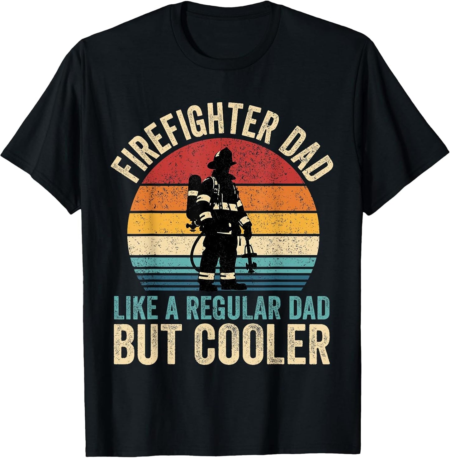 Firefighter Dad Fathers Day Vintage Retro Gift