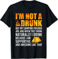 Funny Camping Friends Drinking Together