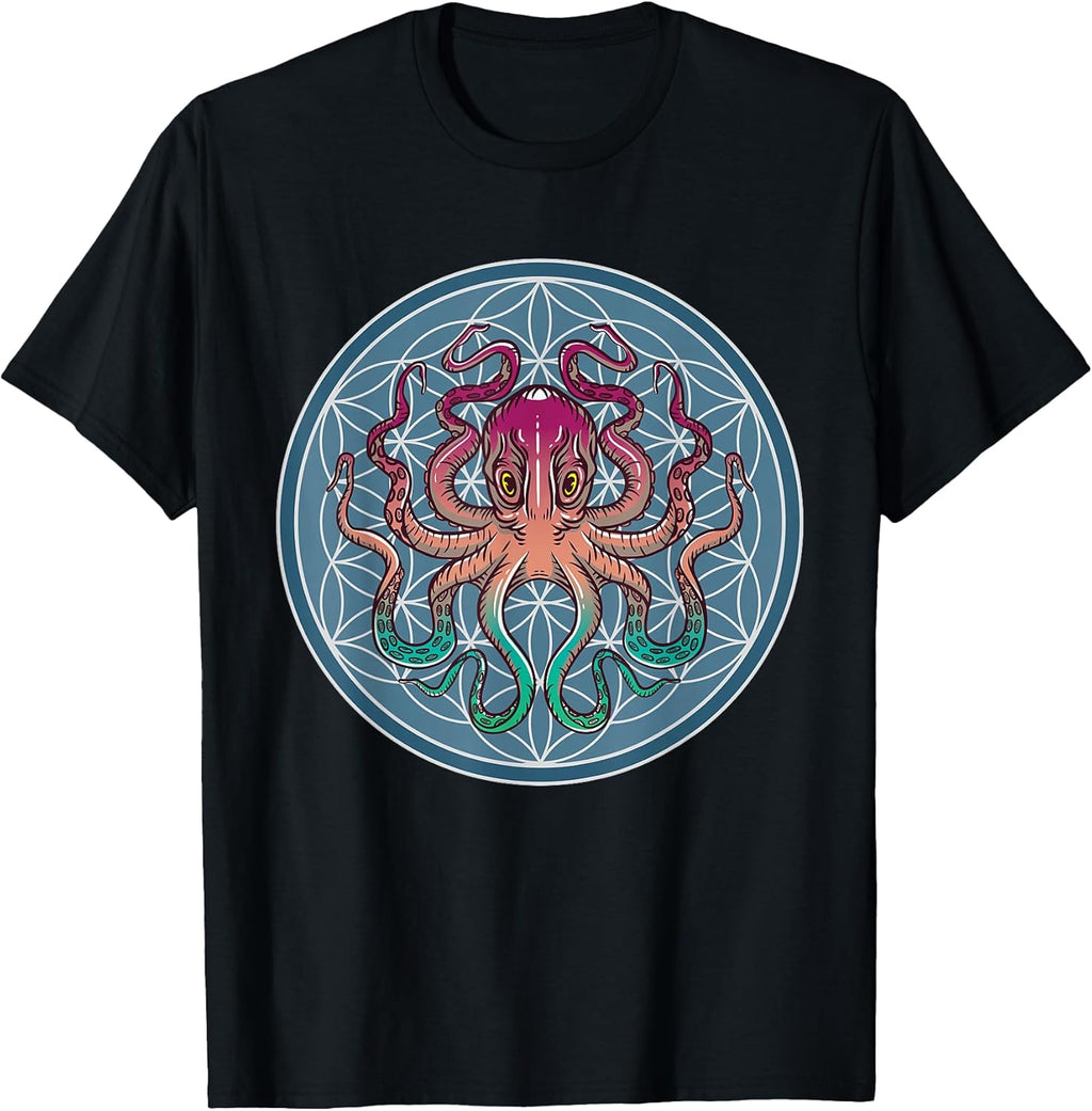 Octopus Flower of Life clothes for women and men.