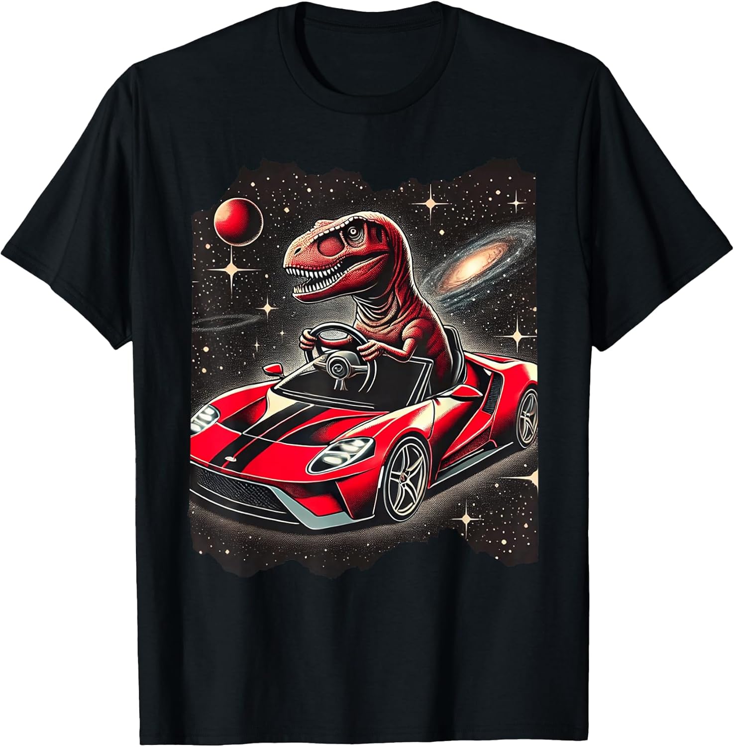 Dinosaur Life T Rex Sports Car Space Apparel