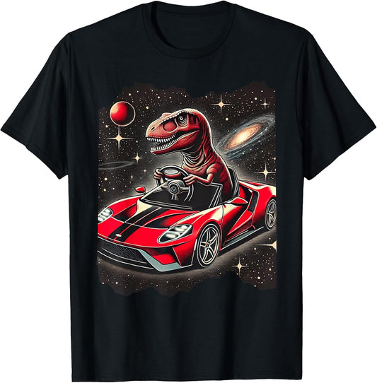 Dinosaur Life T Rex Sports Car Space Apparel
