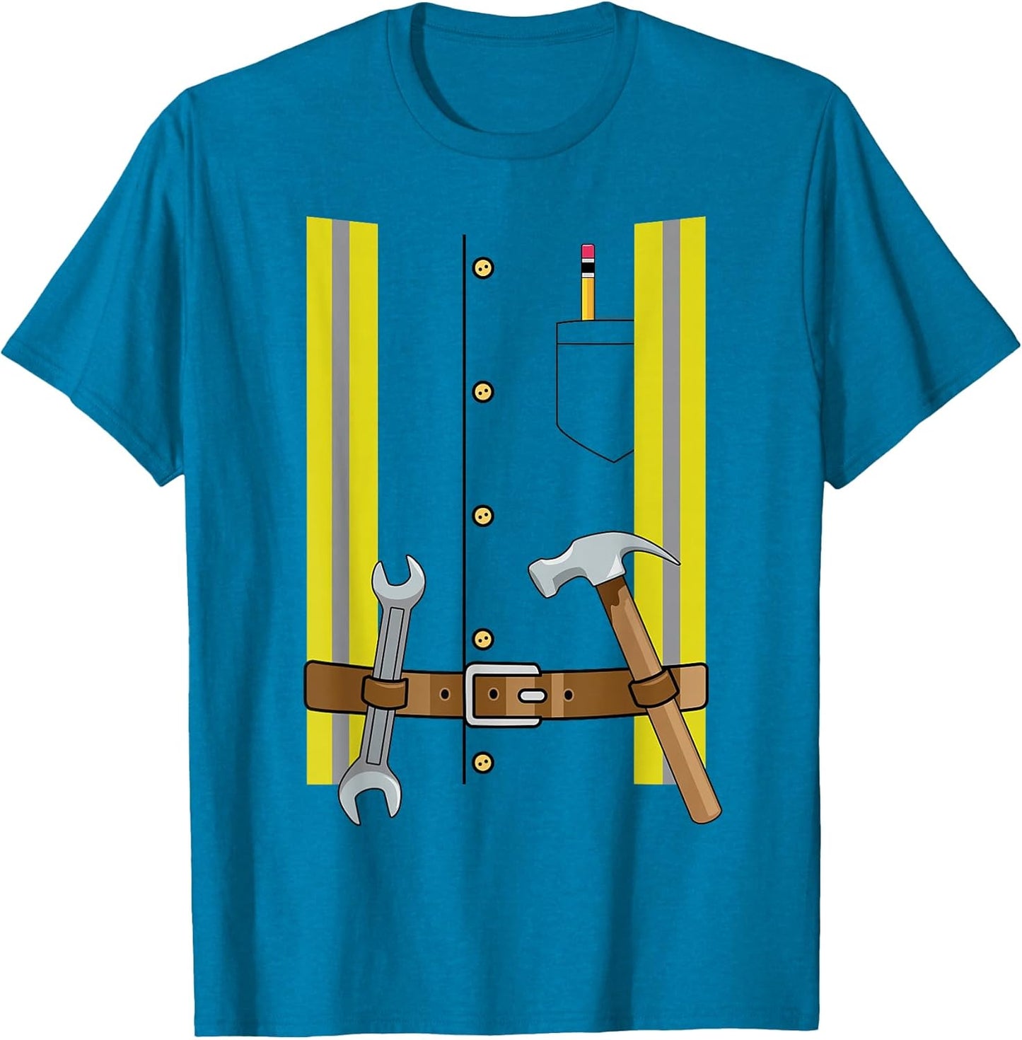 Construction Worker Halloween Costume for Boys Kids & Adults T-Shirt