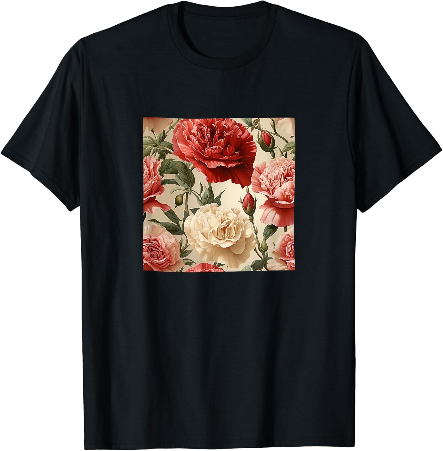 Carnation Watercolor Wildflower Merch