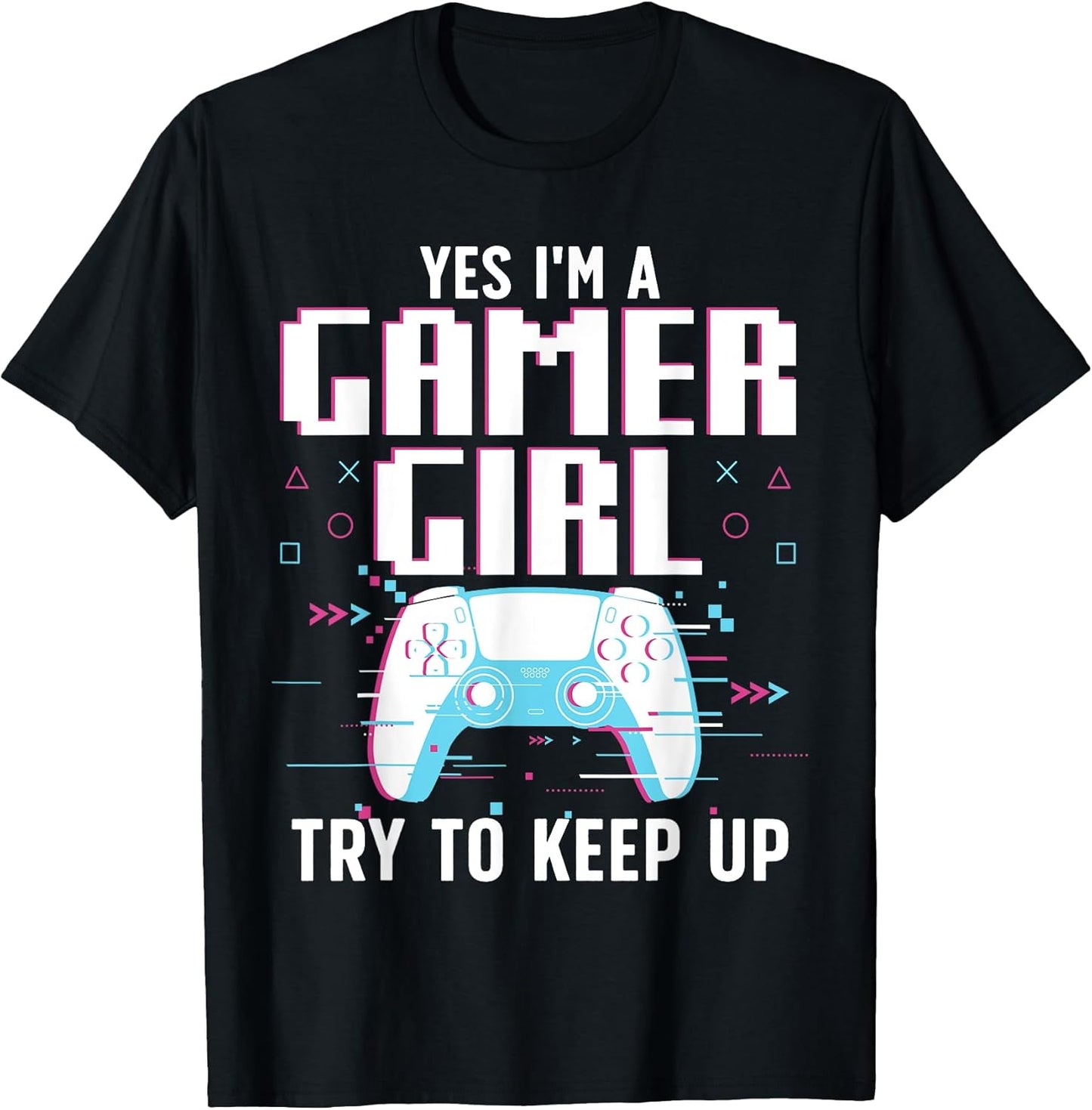 Cool Gamer Girl for Women Girls Kids Gaming Video Game Nerd T-Shirt Small