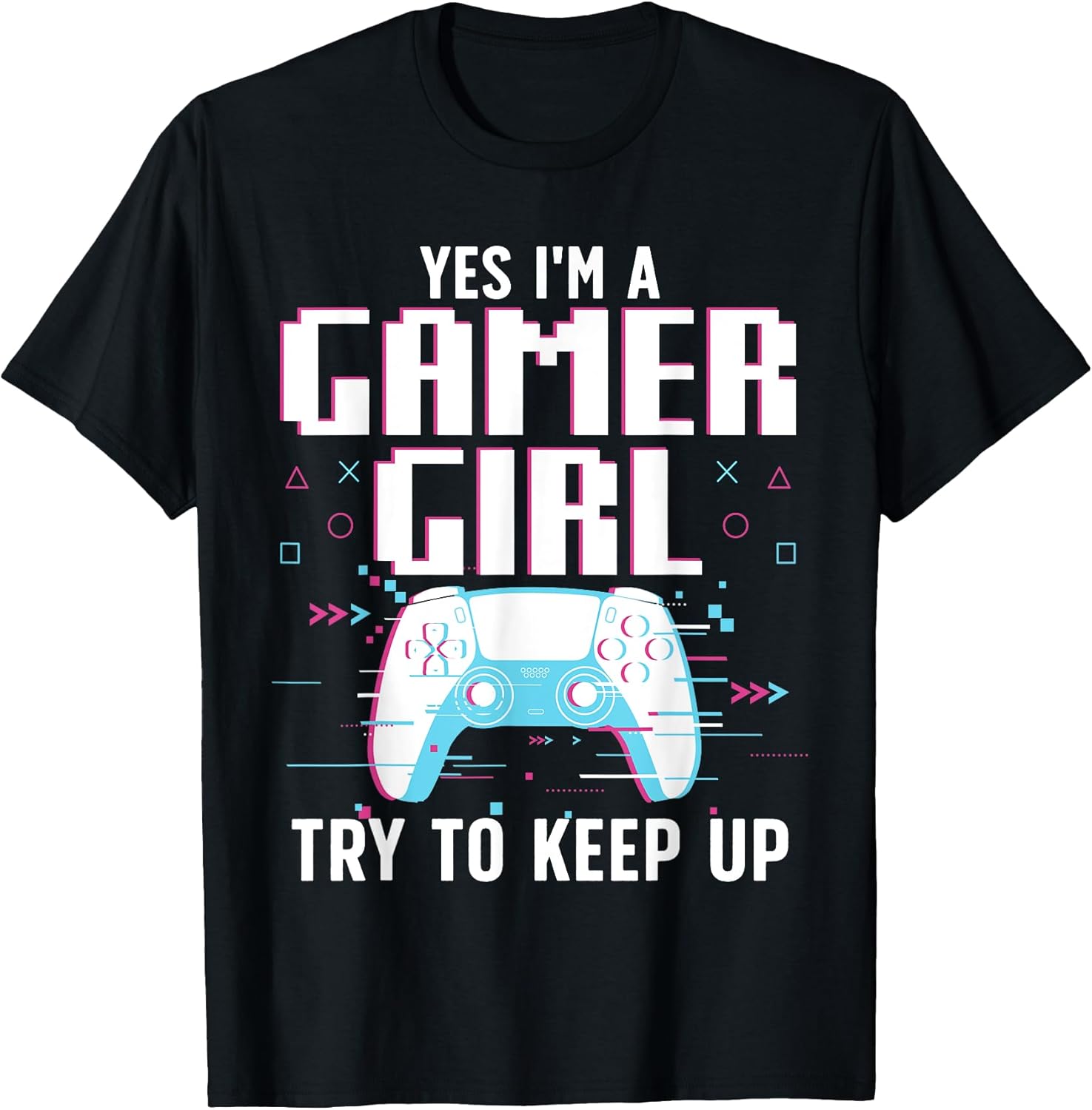 Cool Gamer Girl for Women Girls Kids Gaming Video Game Nerd T-Shirt Small