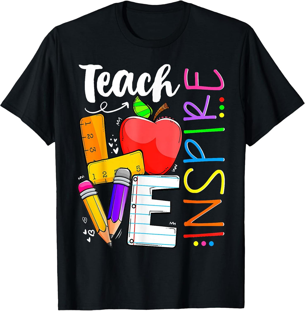 Teach Love And Inspire Men Women Teacher