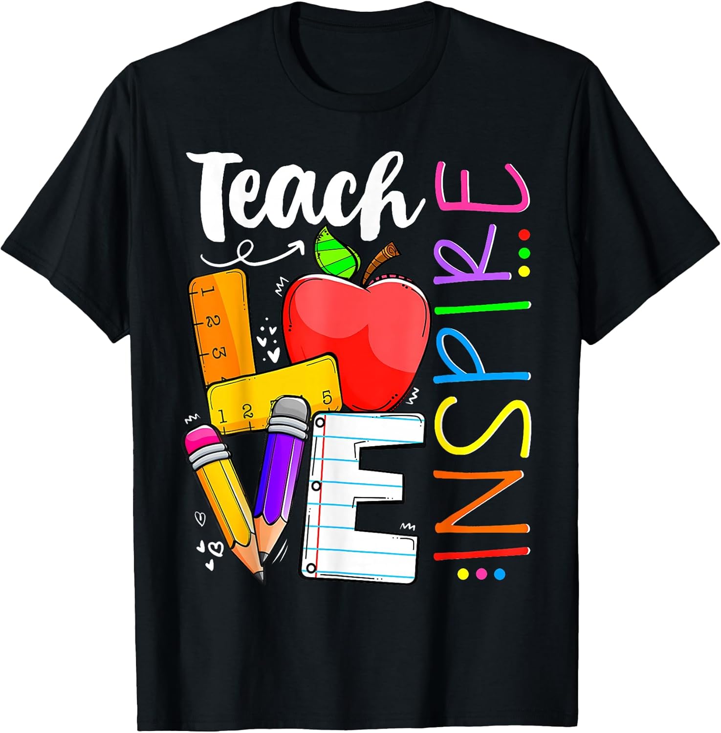 Teach Love And Inspire Men Women Teacher