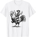 Funny Vintage Cowboy Riding Chicken Apparel