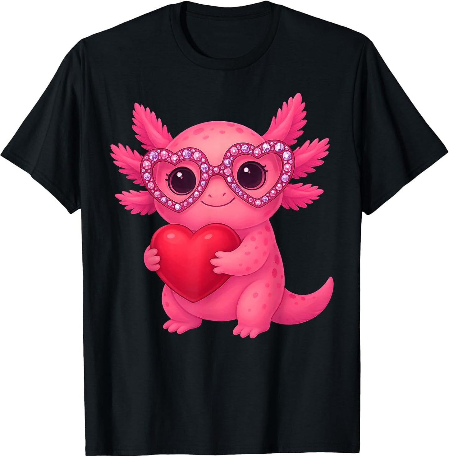 Valentine Cute Pink Axolotl Lovers Heart Klie