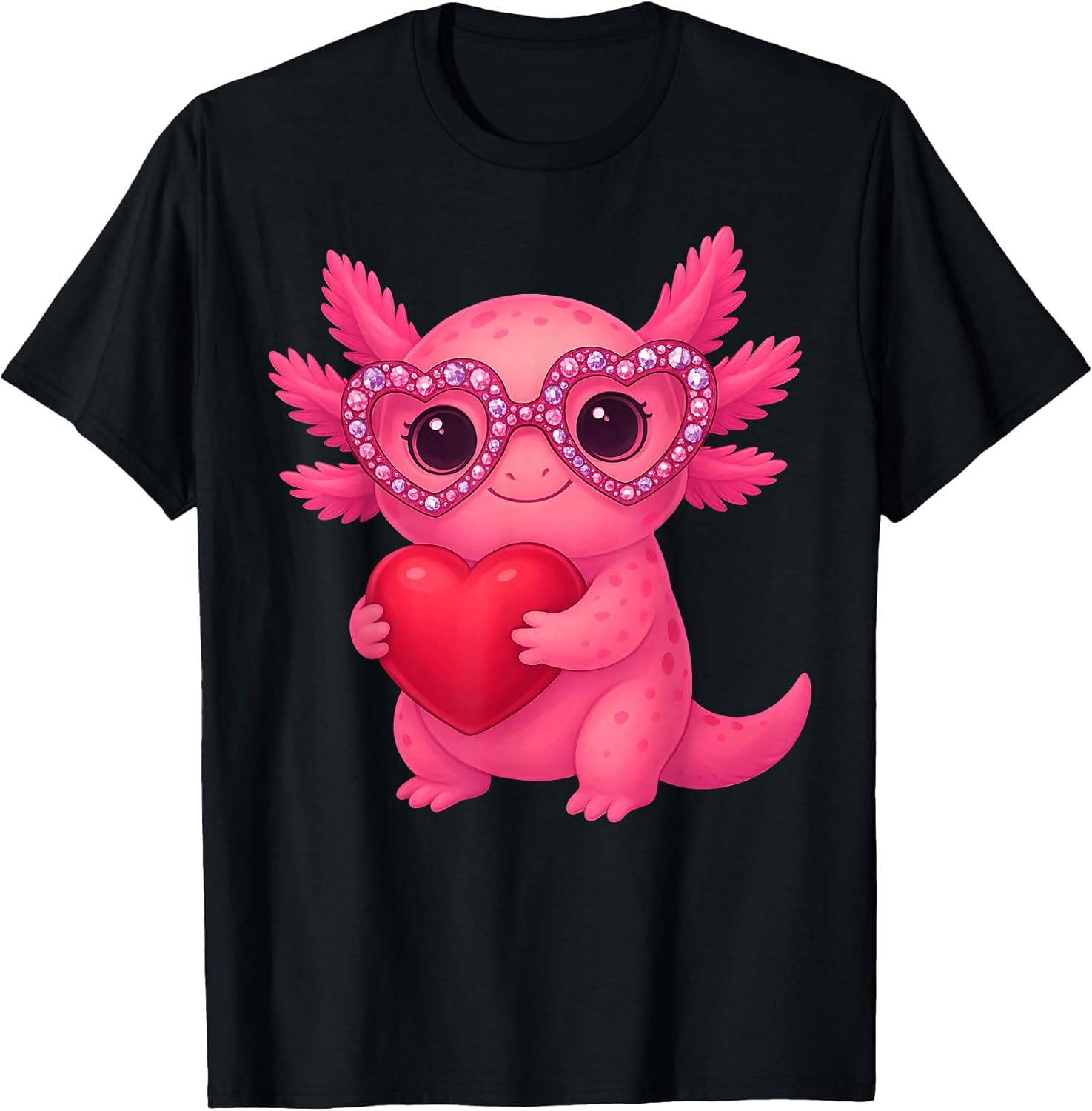 Valentine Cute Pink Axolotl Lovers Heart Klie