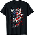 Patriotic Wolf - American Flag