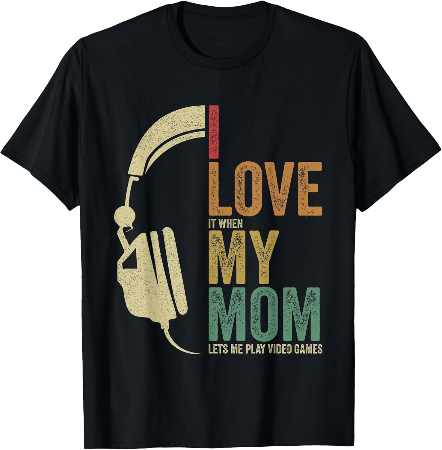 Kids Gaming I Love My Mom Video Games Boy Gaming T-Shirt