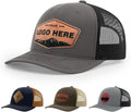 Personalized Custom 112 Style Trucker Leather Patch Hat for Men & Women