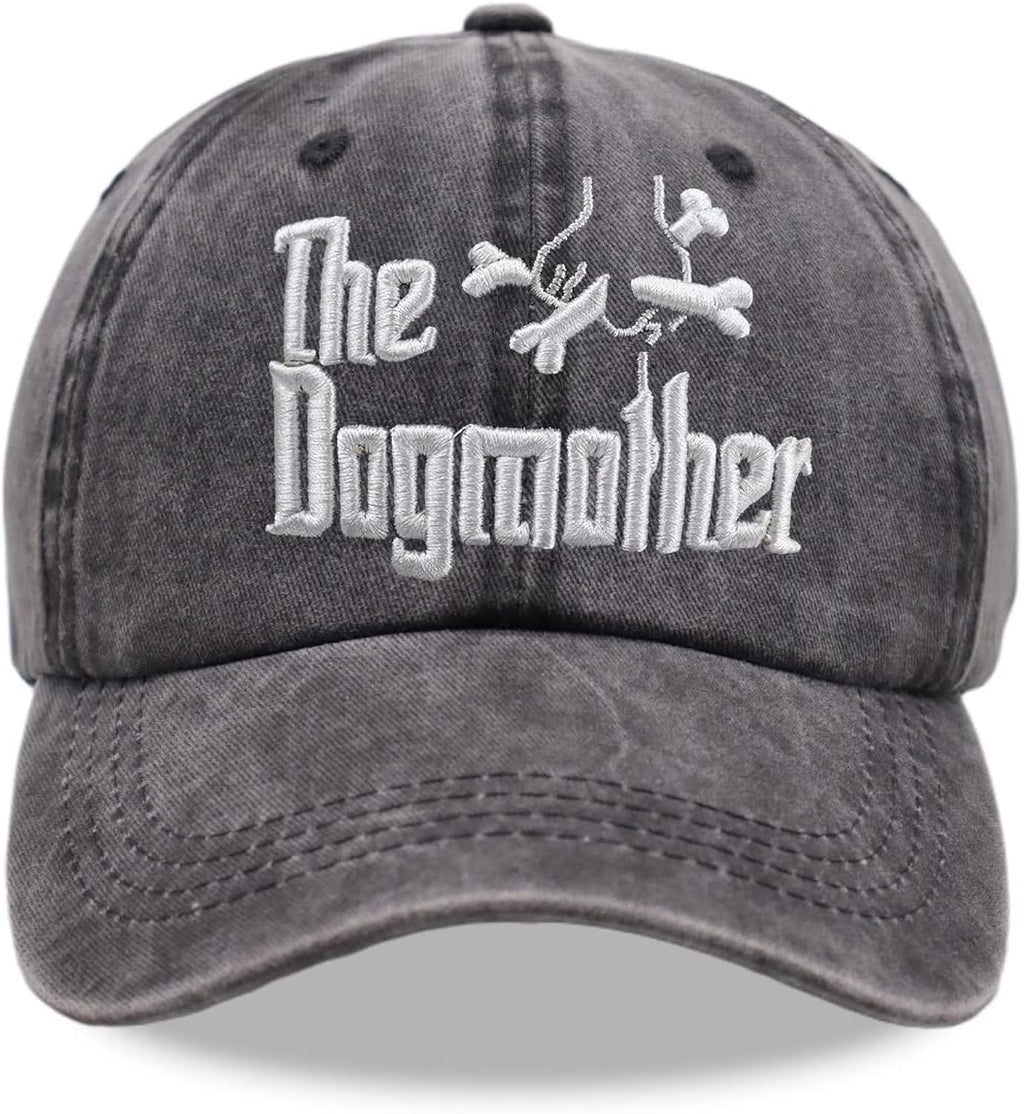 The Dog Mother Hat - Lover Gifts for Women, Mother's Day Adjustable Distressed Best Mom Baseball Cap Denim