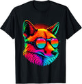 Cool Retro Art Fox Colors Sunglasses