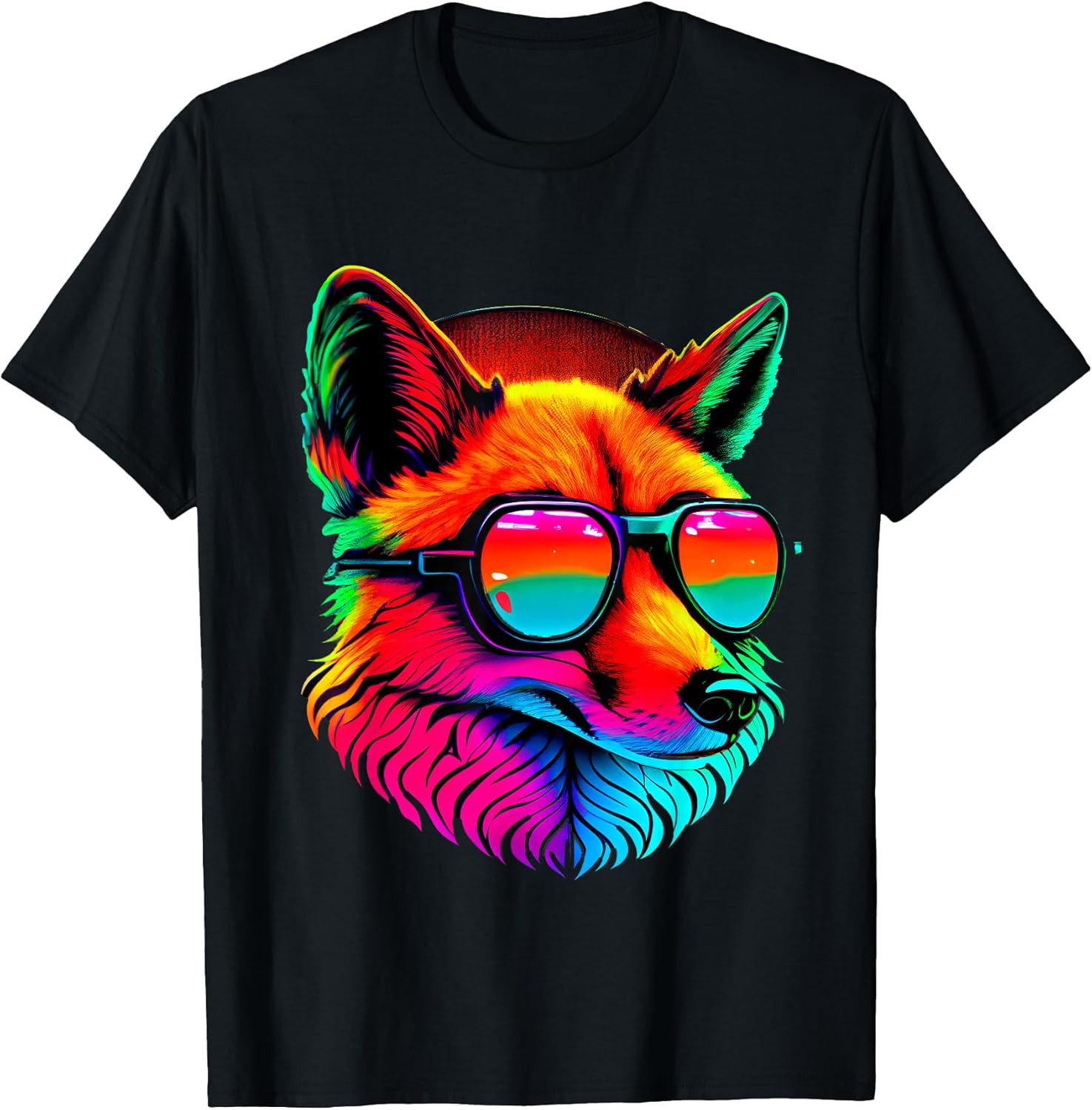 Cool Retro Art Fox Colors Sunglasses