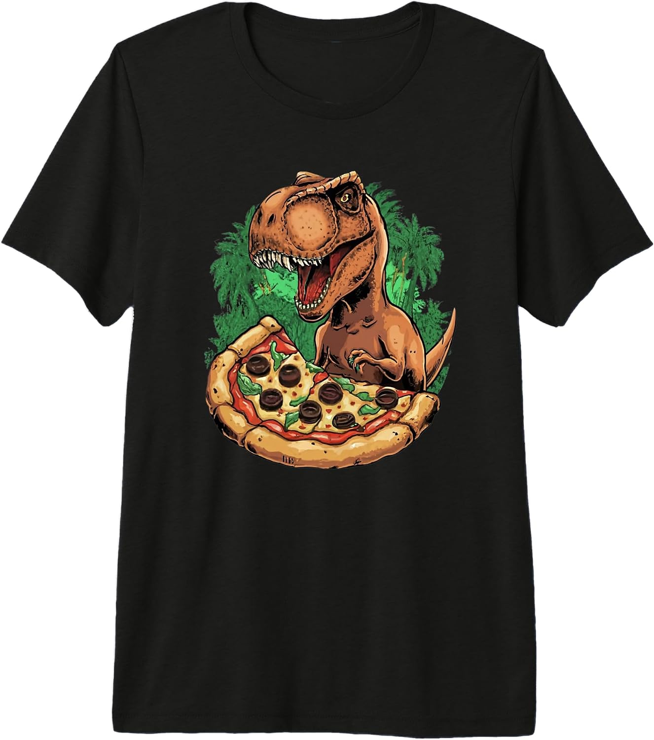Funny Dinosaur Art Dinosaur Pizza Slice Lover