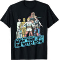 May The Fourth Group Shot Retro Poster T-Shirt