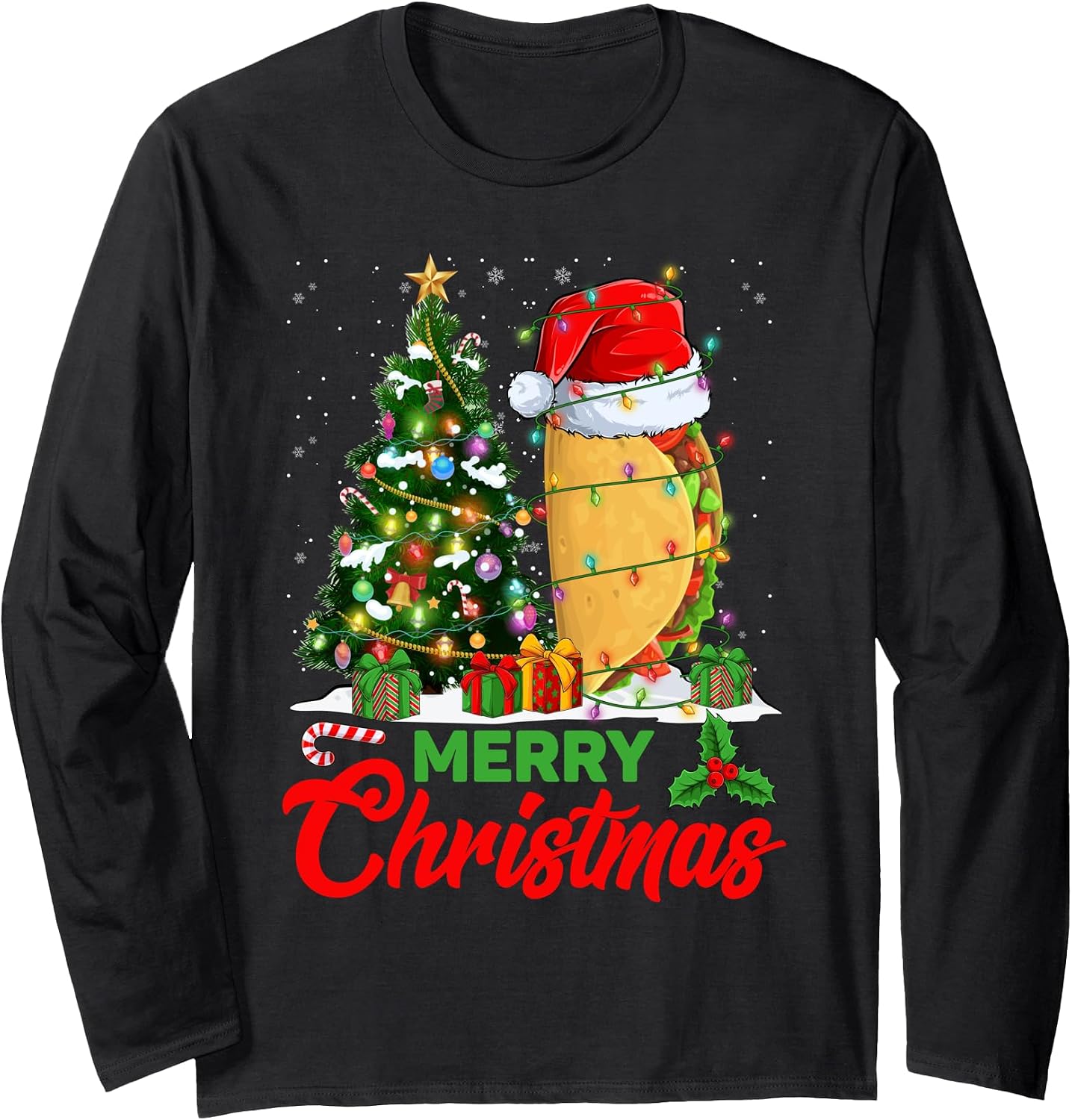 Amb Taco Food Lover Merry Christmas Pajamas Xmas