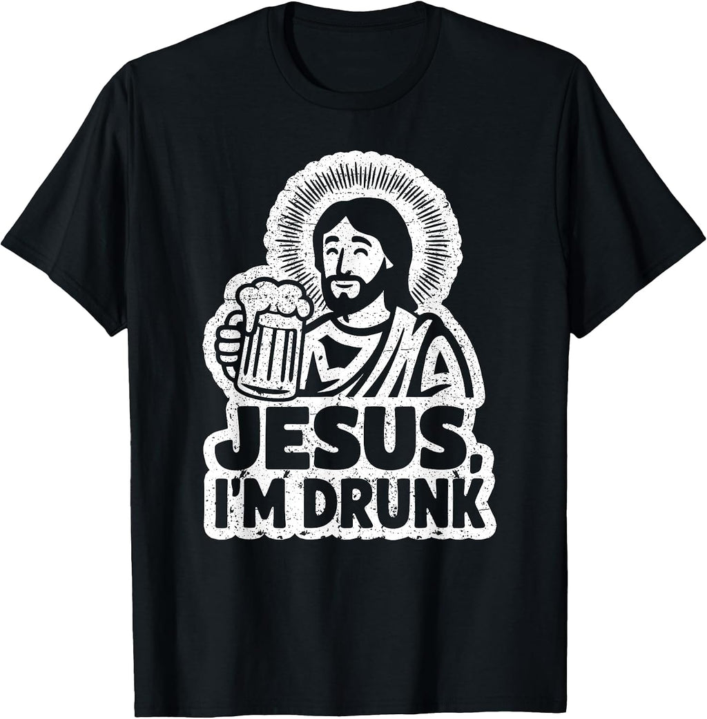 Witty Humor Jesus Drinking Fun Party Tee Merch