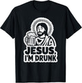 Witty Humor Jesus Drinking Fun Party Tee Merch