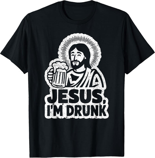 Witty Humor Jesus Drinking Fun Party Tee Merch