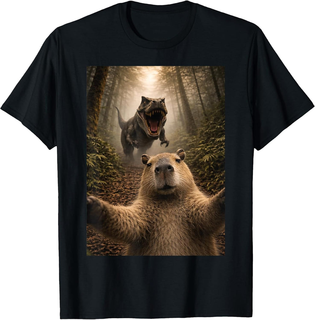 Calm Capybara with Trex Apparel For Men Women Kids