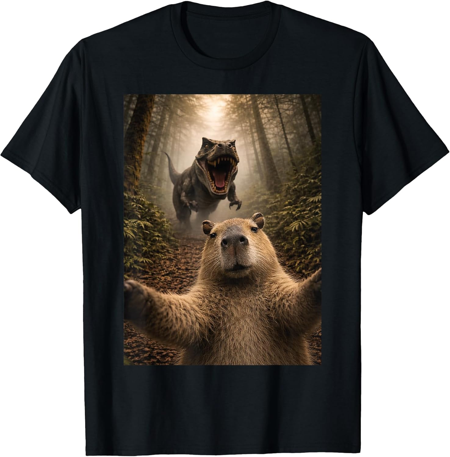 Calm Capybara with Trex Apparel For Men Women Kids