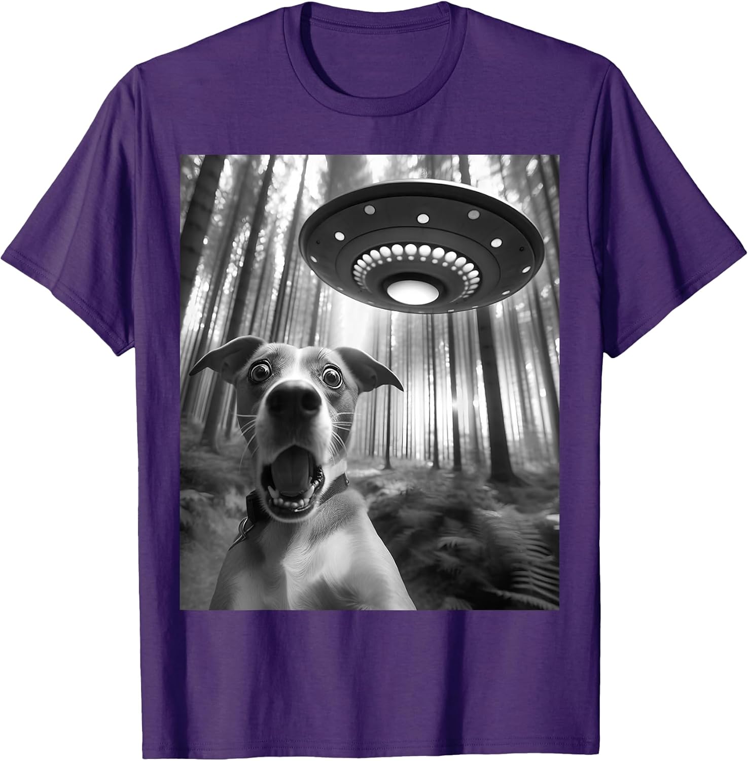 Dog Selfie With Alien UFO Tee