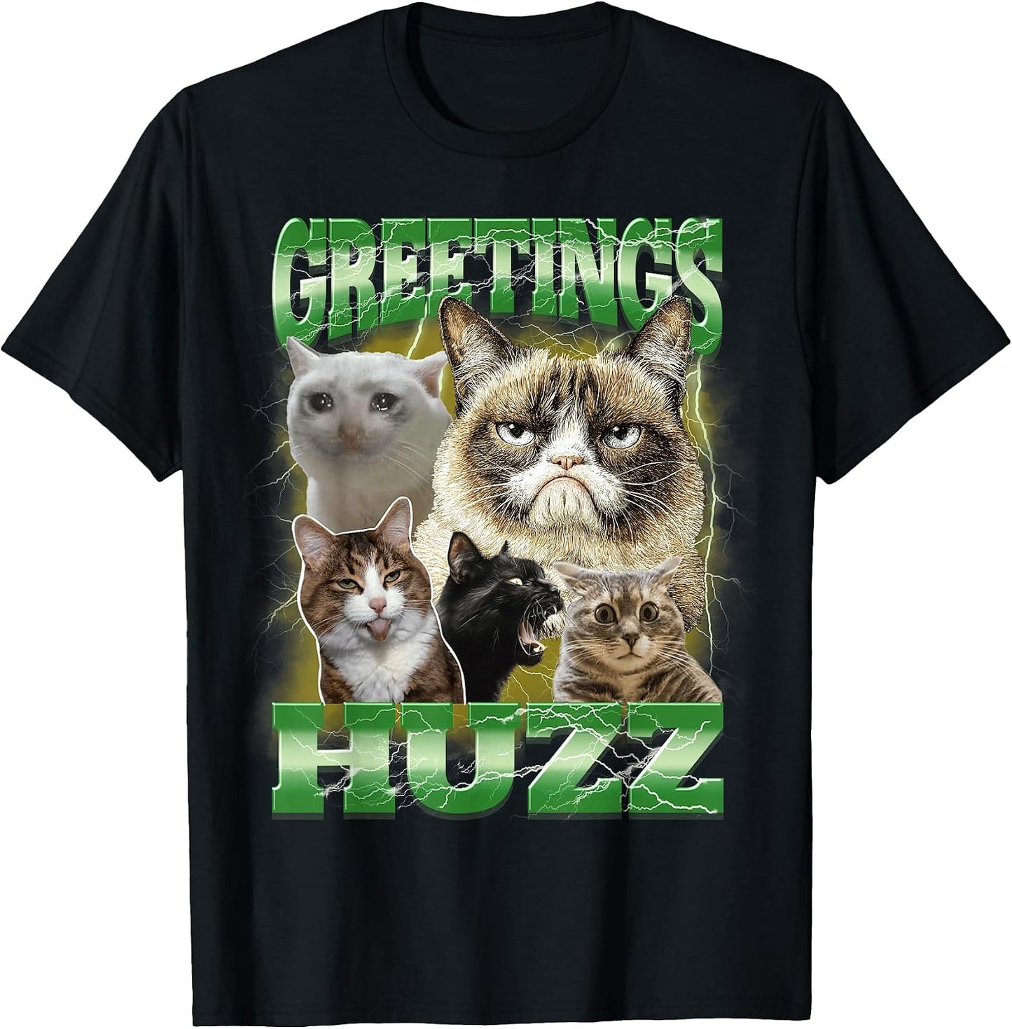 Greetings Huzz Funny Cat Meme Men Women
