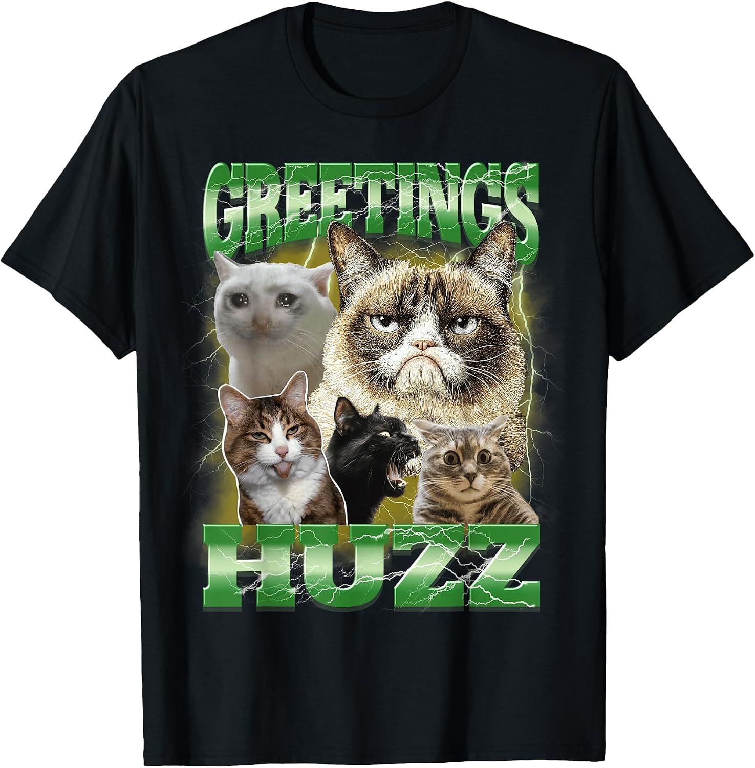 Greetings Huzz Funny Cat Meme Men Women