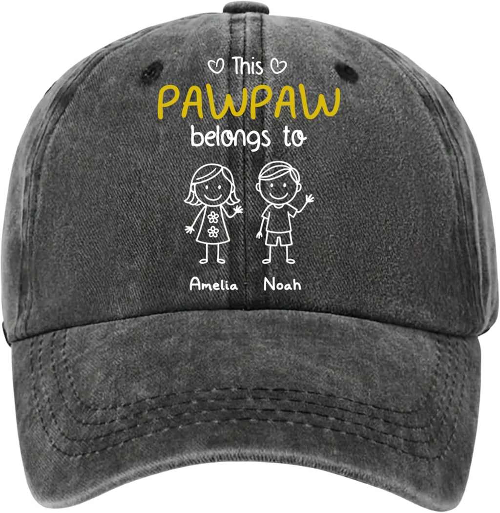 Grandpa Personalized Denim Cap – Custom Hat for Men, Grandpa Birthday Gift, Dad Hat, Father’s Day Present