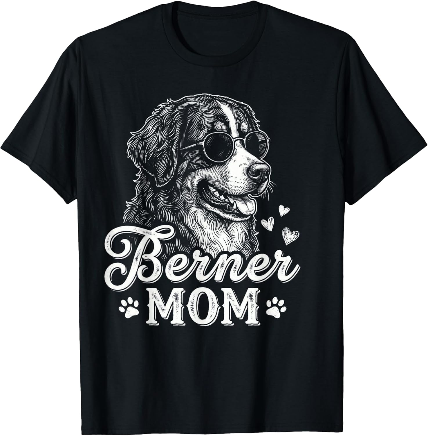 Bernese Mountain Retired Dog Mom Berner Lover Mother's Day T-Shirt