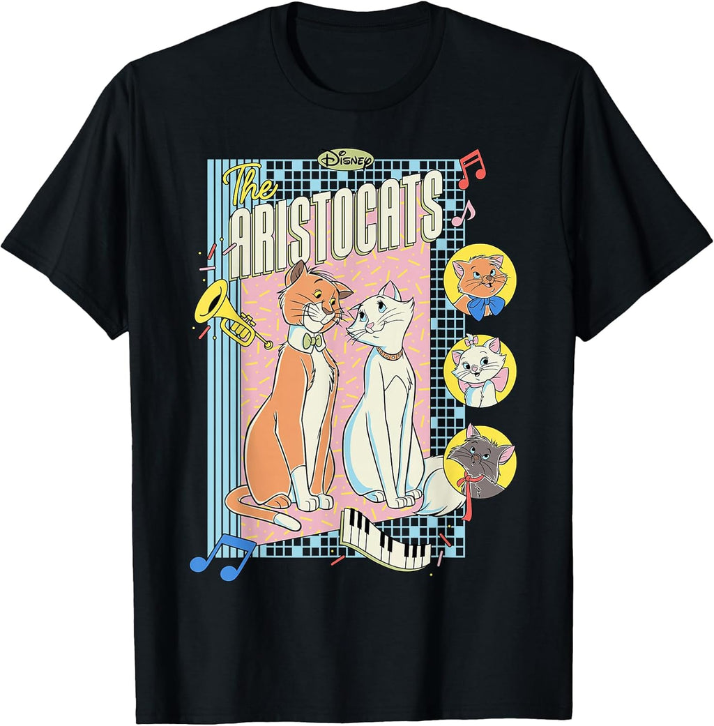 The Aristocats Duchess and Thomas Retro Jazz T-Shirt