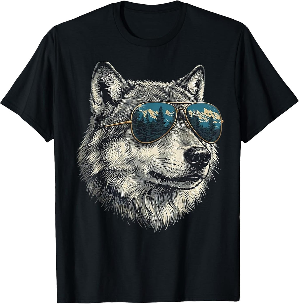 Funny Wolf Graphic Apparel Men Women Boys