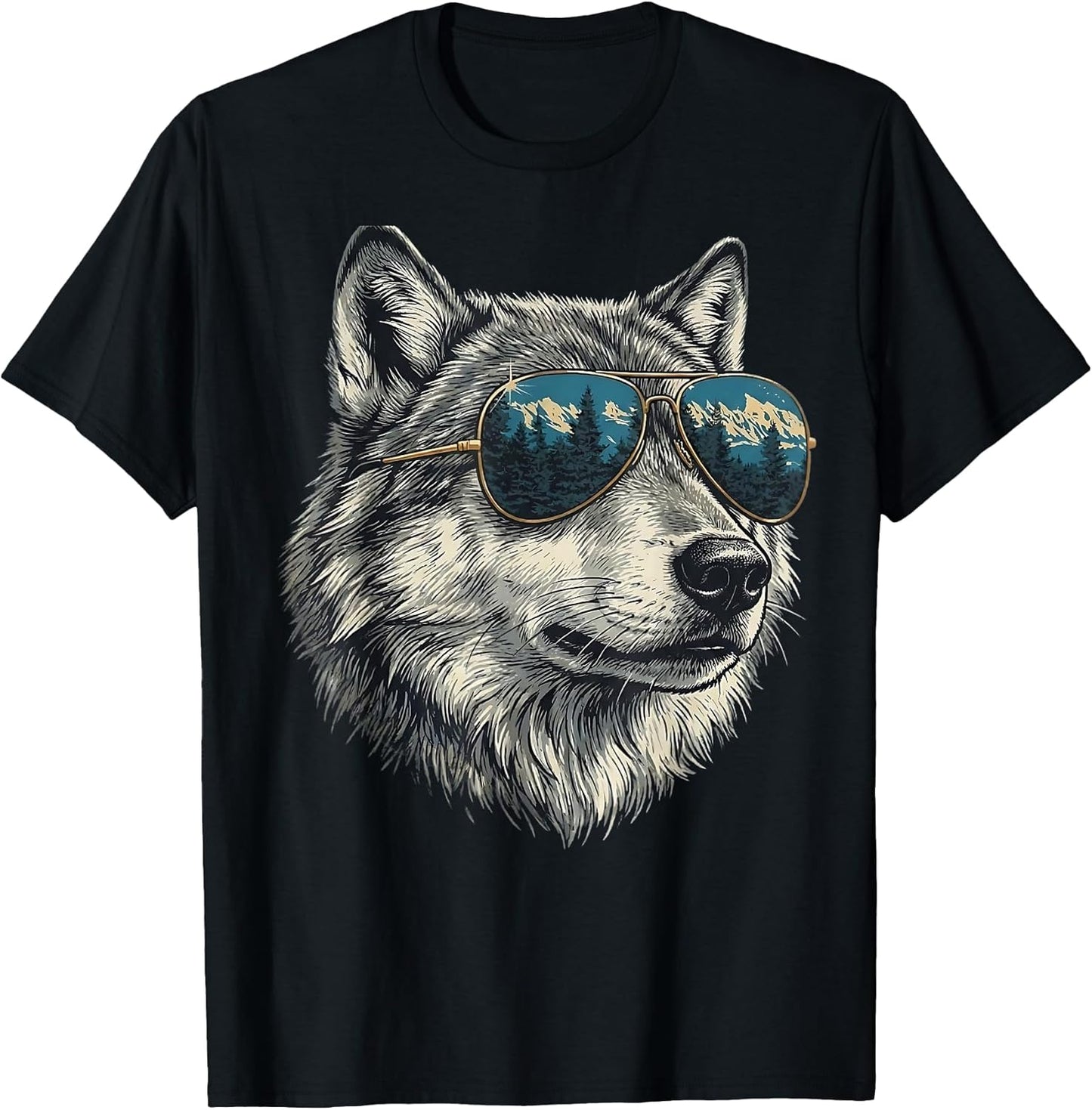 Funny Wolf Graphic Apparel Men Women Boys