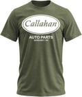 Callahan Auto Parts T-Shirt Funny Vintage Movie T Shirts Retro Classic Heather 80s Movie T Shirts for Men