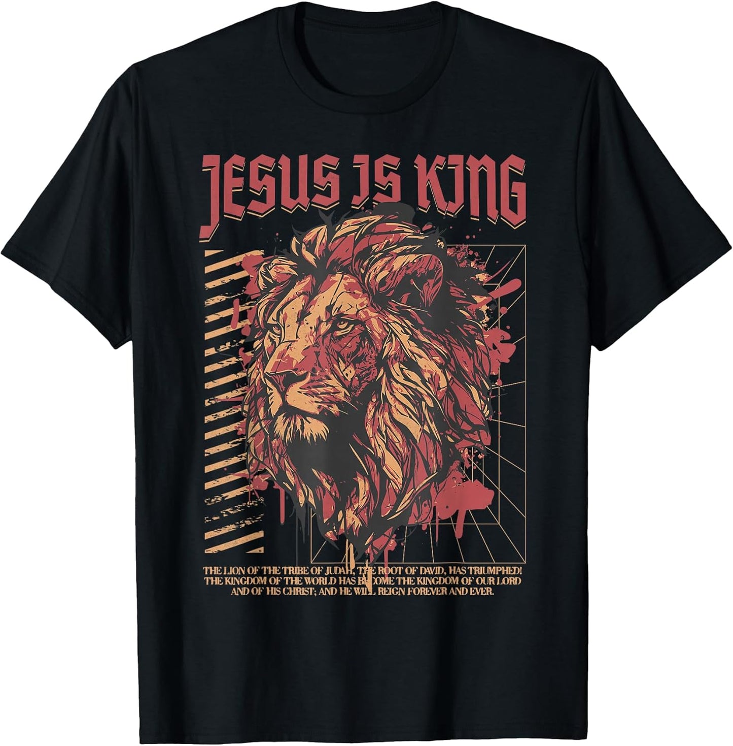 Jesus is King Merch - Lion Christian Bible Shirts