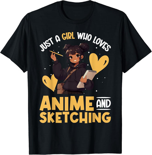 Anime Sketching African American Teen Girls