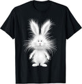 Funny Fluffy Bunny with Wild Fur Cute Rabbit Art T-Shirt