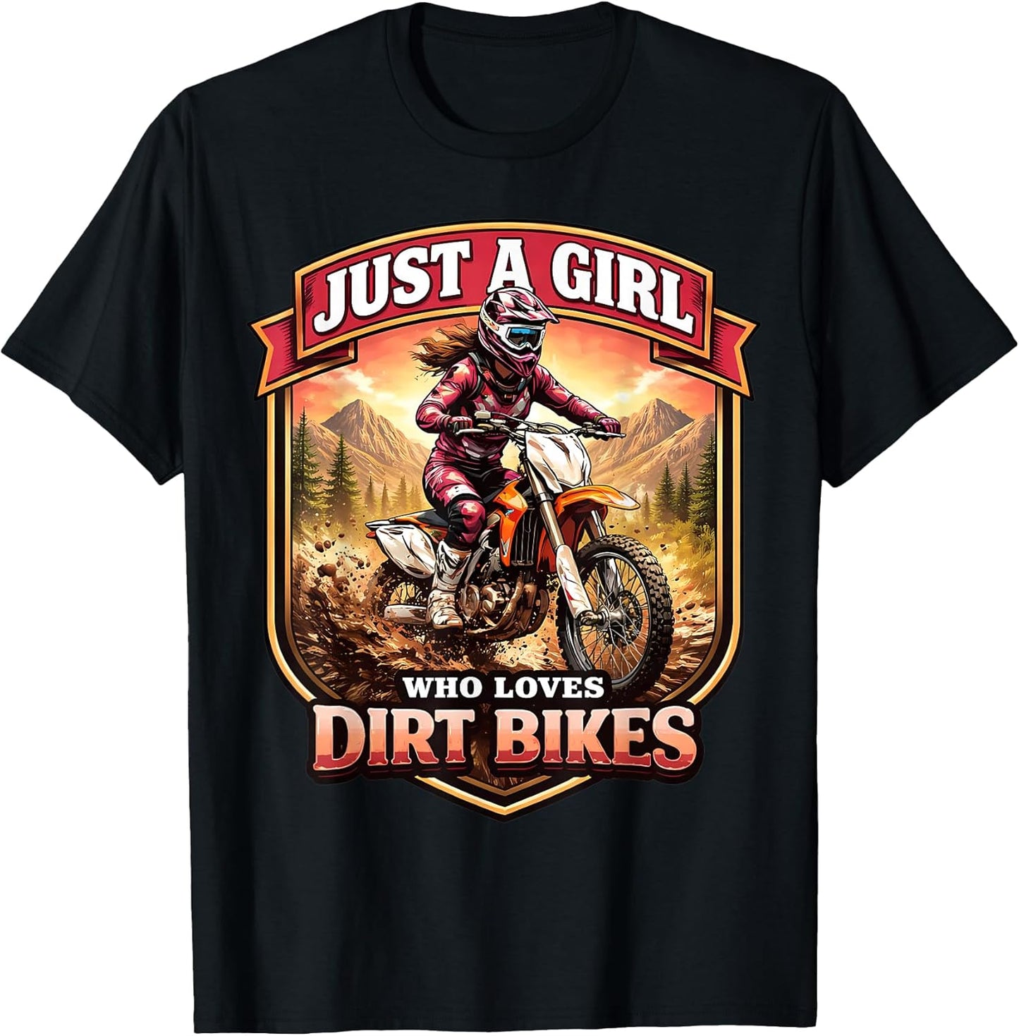 Just A Girl Who Loves Dirt Bikes Rider MX Merch