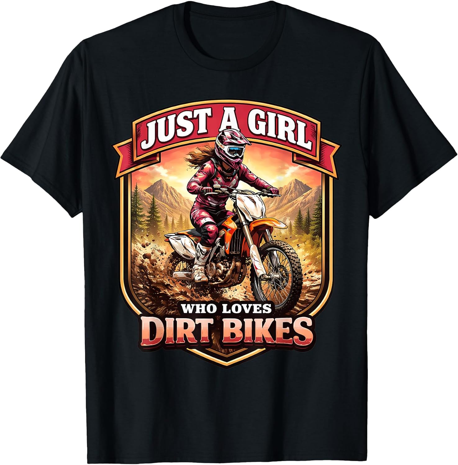 Just A Girl Who Loves Dirt Bikes Rider MX Merch