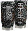 Personalized Viking Tumbler Vikings Celtic Stainless Steel Tumblers 20oz 30oz Coffee Travel Mug Cup Custom Name Birthday Customized Gifts for Men